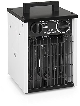TROTEC Elektro Heizlüfter TDS 10 – Heizleistung 1 kW / 2 kW – Bauheizer Luftmenge 186 m³/h – Heizgebläse