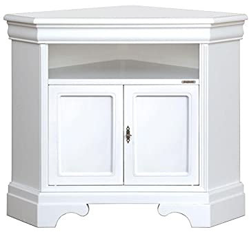 Meuble buffet tv d'angle 2 portes