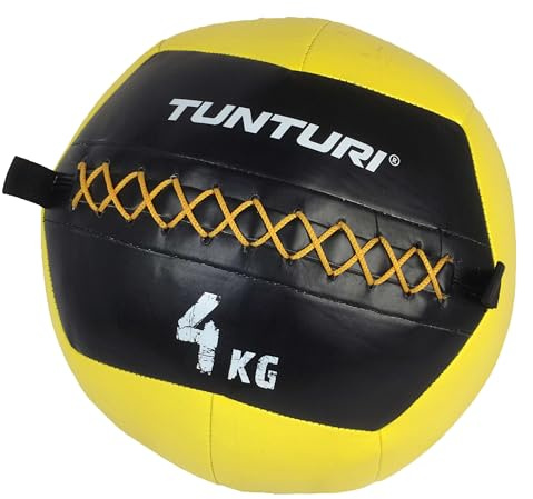 Tunturi Functional Fitness Balle Murale Wall Ball Crossfit 4kg Jaune Yellow 1