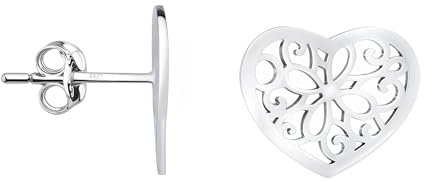 SOFIA MILANI - Damen Ohrringe 925 Silber - Ohrstecker als Herz - 20061