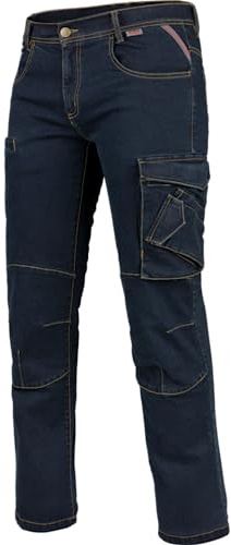 WÜRTH MODYF Arbeitsjeans Multipocket Stretch X - professionelle Arbeitshose für Herren - Arbeitsjeans mit Reißverschluss - in der Größe 52 in Blau
