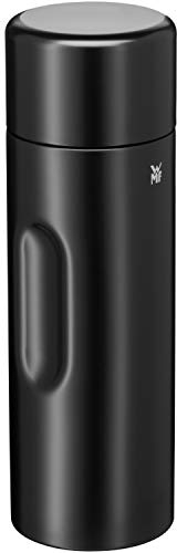 WMF Motion Isolierkanne 0,75l Cromargan Edelstahl, für Tee oder Kaffee, Thermosflasche mit Trinkbecher, hält 24h kalt & 12h warm, schwarz matt