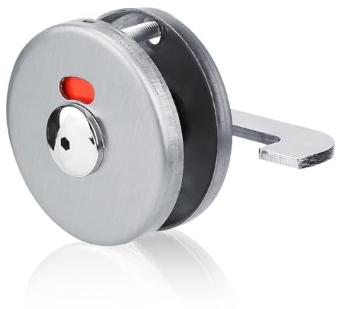 Indicatore WC per bagno in acciaio inox, Indicatore di privacy Serratura con maniglia per bagno