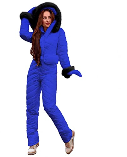 SGSD Women's One-Piece Ski Suit - Blue, S - Adult Women, Skiers - Snow Skiing Snowboarding - SNOWSUIT