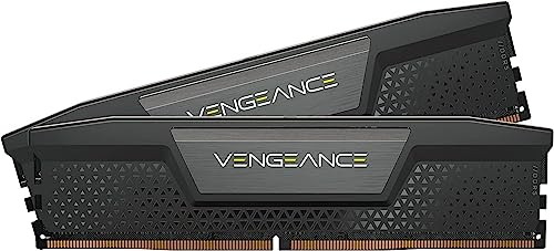 Corsair Vengeance DDR5 64GB (2x32GB) 5600MHz C40 Intel-Optimierter Desktop-Speicher (Onboard-Spannungsregelung, Benutzerdefinierte XMP 3.0-Profile, Kompakt Formfaktor) Schwarz, CMK64GX5M2B5600C40