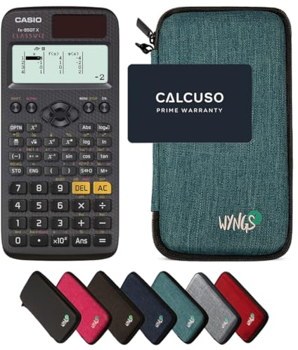 Casio fx-85GT X inkl. WYNGS Schutztasche Türkis - Wissenschaftlicher Taschenrechner - Basic Set