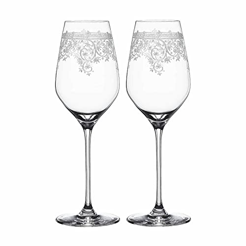 Spiegelau Arabesque 4192262 - Set di 2 bicchieri da vino bianco, in cristallo, 500 ml