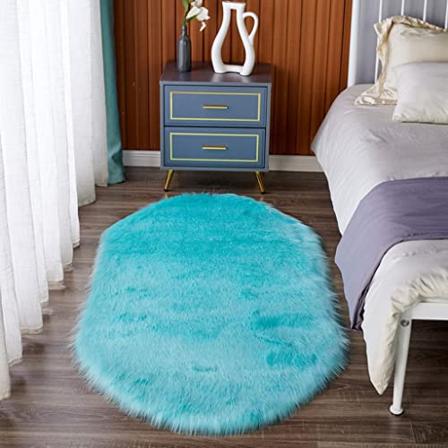 Tappeto Ovale in Pelliccia per Soggiorno Camera da Letto, Tappeto da Gioco in Pelle di Pecora Super Morbida e Soffice (Color : Style1, Size : 60 * 120cm) (Style4 80 * 180cm) Marriage