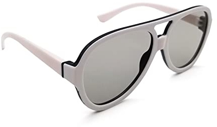 Newwyt Polarisierte Passive 3D-Brille Myopie-Linse Stereoskopische Brille Bequemer Linsenrahmen für Kinos im RealD/IMAX-Format Graue rosa Backfarbe