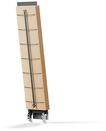 höfats - Flammlachsbrett mit Edelstahl Halterung - Flammlachs Räucherbrett aus Buche - verstellbar zur Temperaturkontrolle Feuerschalen - extra lang: 55 cm - 4-Fach wendbar