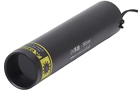 Fockety Linterna UV, 3W 365nm Mini Portátil LED Ultravioleta Luz Negra Detector de Orina para Mascotas, USB Recargable UV Blacklight Linternas para Detección de Orina de Mascotas