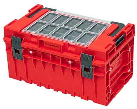 Toolbrothers RHINO XXL Werkzeugkoffer ULTRA Handling+ Höhe L 38 l IP66 mit herausnehmbaren Trennwänden + Boxen