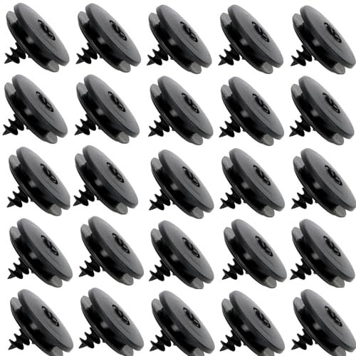 Loopunk Autoteppich Clip, Universelle Befestigung für Automatten, 25 Stück, Schwarz, PVC, 3 cm