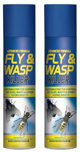 ZYBUX - 2 x Pestshield Advanced Formula FLY & Wasp Killer - Indoor Flying Insect Killer - Eliminates insects in seconds - Wasp Killer Spray 300ml