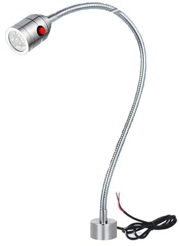 Magnetische Arbeitsleuchte, LED-Maschinenleuchte mit Flexiblem Schwanenhals und Magnetfuß, LED-Arbeitsleuchte 5 W 24 V Werkstatt-Werkzeuglampe Drehmaschine, Werkbank,