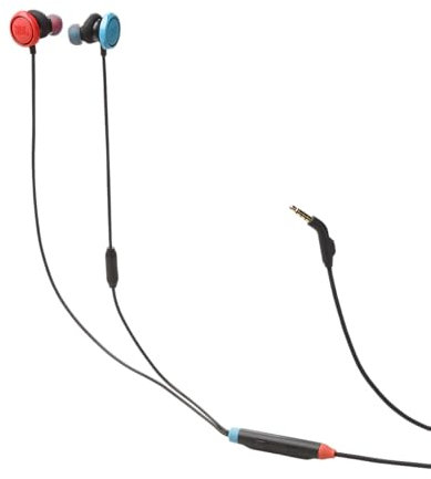 JBL Quantum 50N, kabelgebundenes In-Ear Gaming-Headset mit JBL QuantumSOUND Signature, Sprackfokus-Mikrofon, Lautstärke-Slider und Stummschaltung, Multi-Plattform-Kompatibilität, Twistlock, Blau/Rot