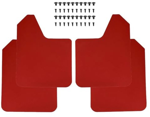 Auto Paraspruzzi Paraspruzzi Parafango Rally Sport Paraspruzzi Universali Paraspruzzi Anteriori Posteriori Per Pick-up Auto SUV Van Truck Auto Parafango(4pcs-set Red)