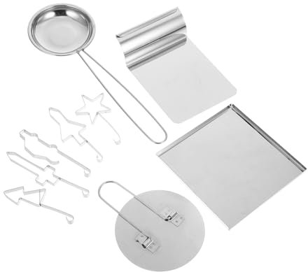 Didiseaon Christmas Cookie Cutters Biscuit Molds Baking Forms for Cookies Dessert Molds Mousse Cake Tray Egg Tart Baking Tool Metal Cutters