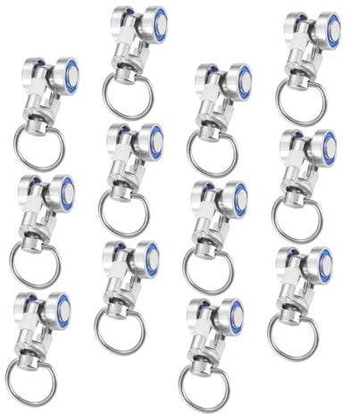 MAGICLULU 12piezas Rodillos De Cojinetes Metálicos Unidades Silenciosos Ganchos para Uso Rieles De Cortinas para Deslizador De Riel para Cortinas