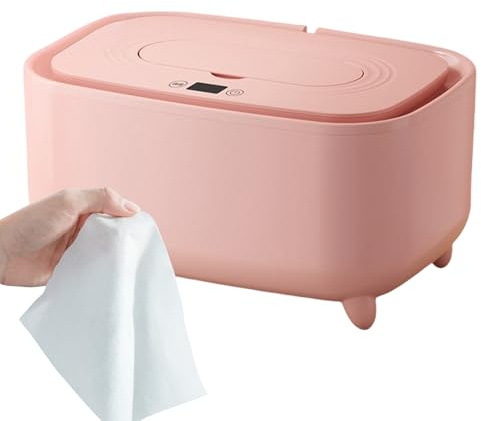 Uhngw Feuchttücher-Wärmer für Baby, Windeltuchspender für Kleinkinder, intelligente Kontrolle, gleichmäßig erhitzt, geräuscharmer Babybedarf mit Licht für Geschäftsreise, Zuhause