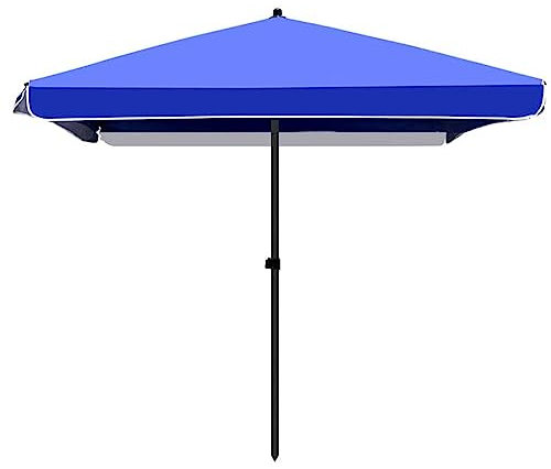 NOIRDA Sombrilla Parasol De Jardín Portátil, Sombrilla De Playa Al Aire Libre De 1,8 M X 2 M, 2 M X 2 M, Sombrilla De Market, Sombrilla Rectangular De Protección Solar, Azul(Blue,2mx2m/6.5ftx6.5ft)