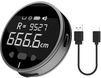 Electronic Digital Tape Measure, 328ft LCD Display Rechargeable Rolling Measuring Tool, High Precision Length Measuring Tool for Flat Curved Diameter Odd Shape, for Body, Sewing