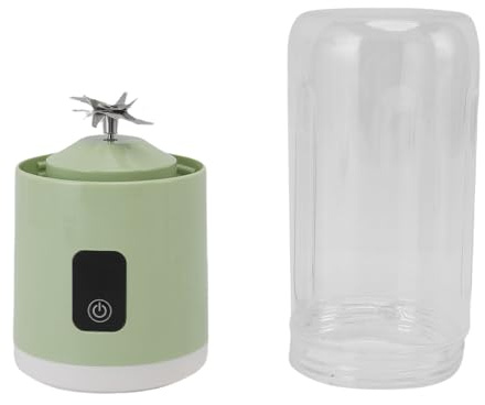 Bewinner Licuadora Portátil 500 Ml de Copa de Licuadora Personal Recargable, Batería de 1500 MAh para Batidos de Batidos, Jugos, Oficina de Gimnasio de Viaje de Gran Capacidad, Limpieza (Green)
