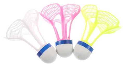 JOINPAYA Set da 3 Volani da Badminton in Nylon Resistenti al Vento, Palline da Allenamento per Badminton Interno Ed Esterno, Adatti a Sessioni di Fitness, Giardino e Competizioni