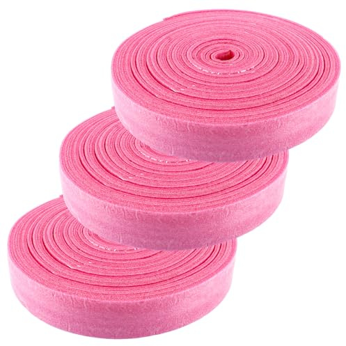 Lot de 3 bandes isolantes autocollantes pour masse de nivellement - 50 mm x 5 mm x 10 m - Rose