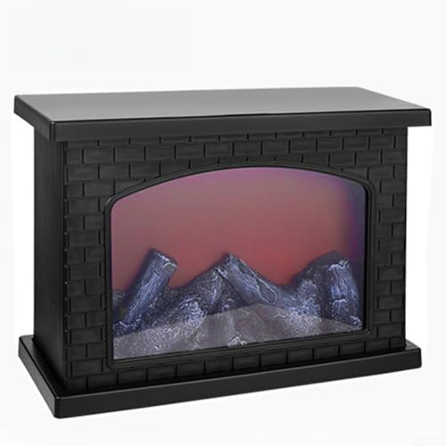 Cheminée électrique LED, lampe de cheminée LED réaliste, flamme simulée, décoration de table, double alimentation (USB/batterie) éclairage décoratif portable extérieur et intérieur pour la maison et