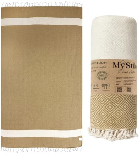 MyStilo Telo mare da sauna XXL – telo da bagno spesso e morbido, 100 x 200 cm, ad asciugatura rapida, asciugamano per hammam di alta qualità con motivo a diamanti per uomini, donne (latte)