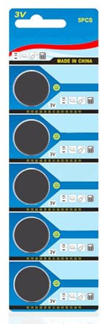 Jazuaiao Piles Bouton Lithium CR1620 3V, 5 pièces, pour Porte-clés, Balance de clé de Voiture, appareils Portables et médicaux, Batterie de télécommande de clé de Voiture