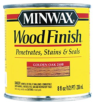 Minwax Wood Finish Semi-Transparent Golden Oak Oil-Based Wood Stain 0.5 pt.