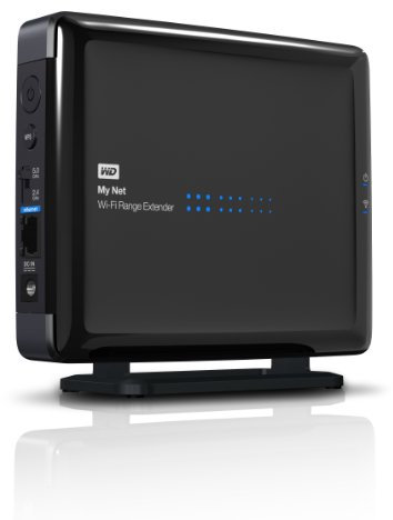 Western digital My Net Wi-Fi Extender - Repetidor de Red (10/100/1000Base-T(X), IEEE 802.11a, IEEE 802.11b, IEEE 802.11g, IEEE 802.11n, 450 Mbit/s, 132.00 mm, 153.48 mm, 51 mm) Negro
