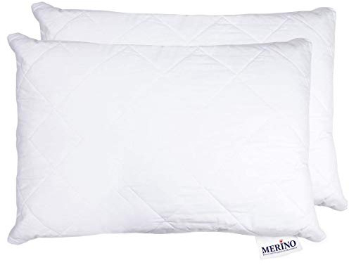 Merino BETTEN Premium Kopfkissen 30x40 2er Set – Weiches Kissen 30x40 für erholsamen Schlaf – Bequemes Pillow als Couch-Kissen verwendbar – Kissenhülle versteppt mit Reißverschluss – Serie Perle