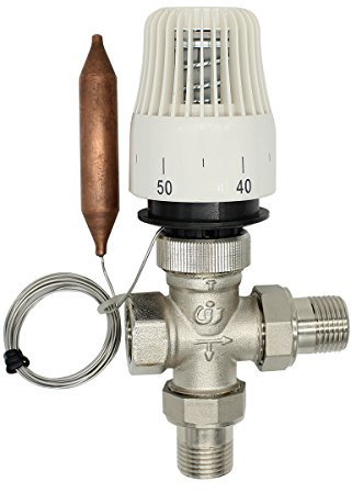 vanne 3 voies 1/2 3/4 1 pouce pour tete thermostatique radiateur eau regulateur radiateur m30x1.5mm (DN20)