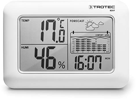TROTEC Meteo Stazione BZ 07 - Meteo Digitale Wireless con Proiezione e Sensore Esterno - Visualizzazione Temperatura e Previsioni