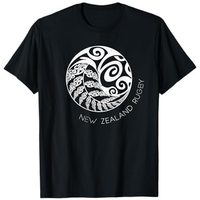 Rugby de Nouvelle-Zélande - Kiwi et fougère argentée inspirés des maoris T-Shirt