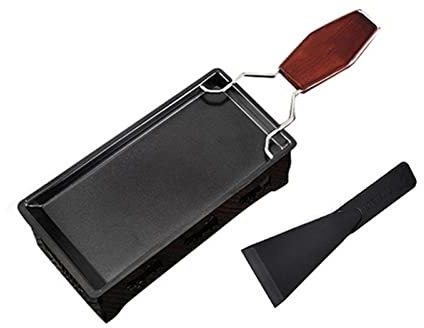 Griglia per raclette al formaggio, padella per formaggi a lume di candela, forno per raclette antiaderente, con manico isolante pieghevole, facile da pulire, strumento per grigliare da cucina in casa