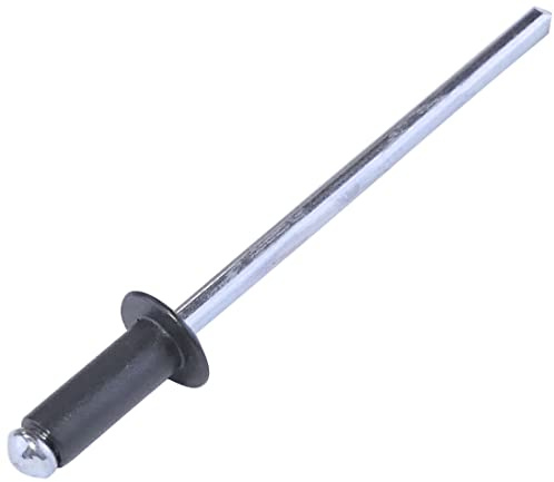 AERZETIX - C57096 - Satz von 50 Blindnieten blindniet Ø3.2x8 mm anthrazitgrau RAL 7016 - aus stahl aluminium - popnieten mit bruchfest stange - montage von metallteilen
