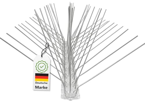 Vogelabwehr Spikes Tauben vertreiben | Taubenabwehr Spikes Taubenschreck 3m | Kunststoff Vogelschreck für Balkon 2 - 5 Reihig | Vogelschutz Abwehr gegen Krankheiten & Vogeldreck & Nisten (5-Reihig 3m)