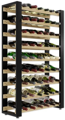 Lenmar Serie RW Weinregal aus Holz für Flaschen, LOFT, Flaschen, Wein, Flaschenregal, Kellerregal, Regale, Flaschenhalter, Weinständer … (LOFT 54, 118 x 74 x 27, 54 Flaschen)