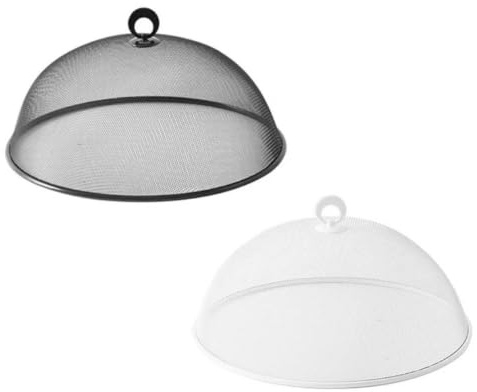 Cabilock Edelstahl Fliegenhaube Lebensmittelabdeckung 12 Zoll Moskitonetz Abdeckhaube Für Teller Gegen Insekten Und Staub Ideal Für Gartenpartys Camping Und Picknick