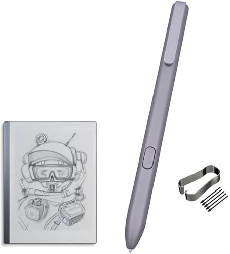 Stylus Pen 2 for Remarkable 2/1 Tablet Notebook Compatible with Remarkable 2/1 Stylus Pen, EMR Device Compatible, No Charging Needed, No Setup, with Replacement Tips/Nibs(Silver)