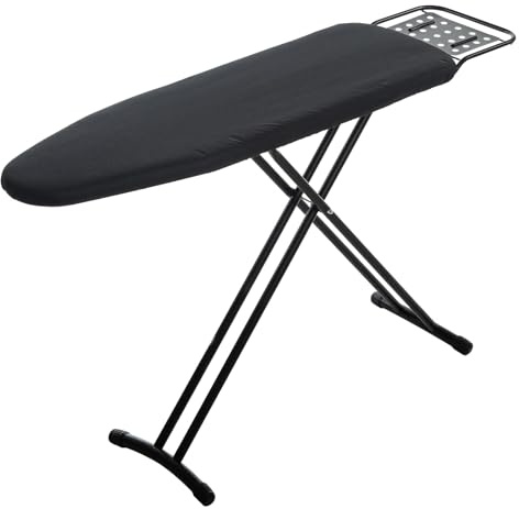 Ironing Board Full Size, RAINHOL 54x13 Heavy Duty Compact Ironing Board with Iron Rest, Heat Resistant Cover with Ultra Thick Padding, Height Adjustable Sturdy Iron Stand, Black
