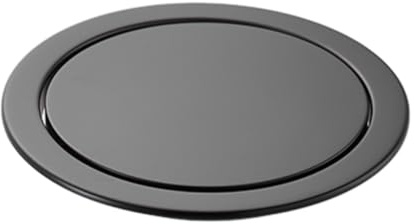LYXXW Stainless Steel Garbage Flap Lid Trash Bin Trash Can Lid Round Recessed Counter Top Flap Garbage Lid for Kitchen Counter for Kitchen Countertop Office Desk,Black