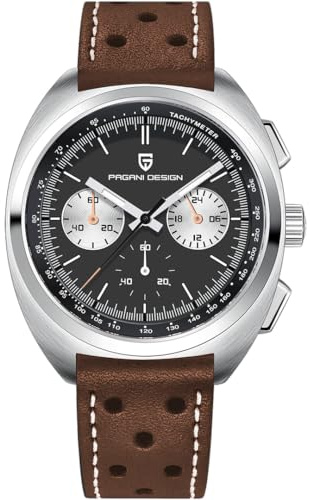 Pagani Design PD1782 Uhren für Männer Chronograph Uhren für Männer Analoguhr,Herren Saphirspiegel 10Bar wasserdichte Armbanduhr,VK63 Uhrwerk