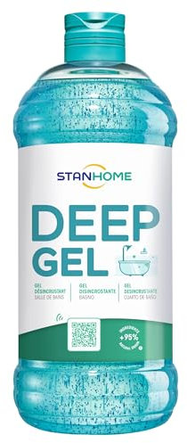 STANHOME | Gel Disincrostante Bagno DEEP GEL, Pulizia del Bagno e Superfici Smaltate e in Acciaio Inox, Non Lascia Graffi, Elimina il Calcare, 750 ml