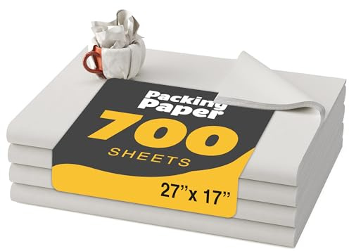 Crown Display 700 Newsprint Packing Paper for Moving 27 x 17 Moving Paper Packing Sheets - Protect Delicate Items with Wrapping Paper - Newspaper Paper for Packing Boxes - Moving Essentials