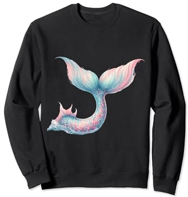 Meerjungfrau Ocean Splash Regenbogen Schwanz Meer Meerjungfrauen Flosse Sweatshirt